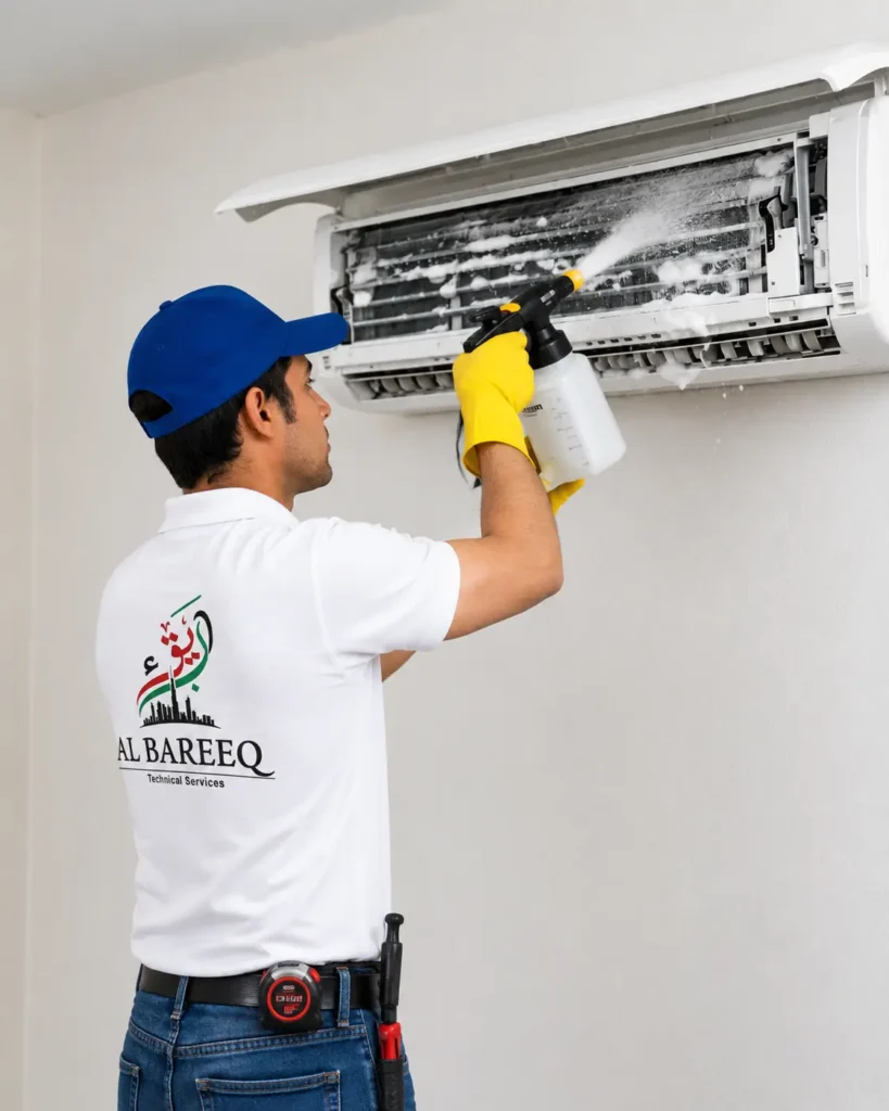 AC cleaning services in Dubai, Sharjah, and Ajman - Al Bareeq Technical Services